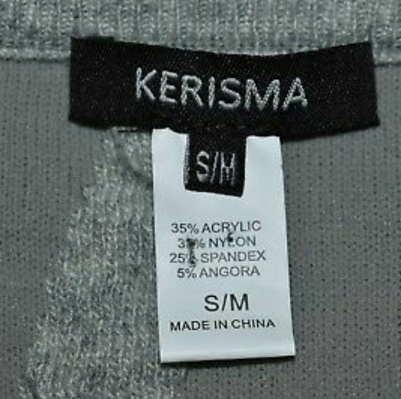 Kerisma Grey Animal Striped Crew Neck Sweater - Picture 5 of 5